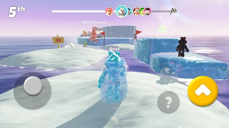 Super Bear Adventure multiplayer beta gameplay with bears racing on ice