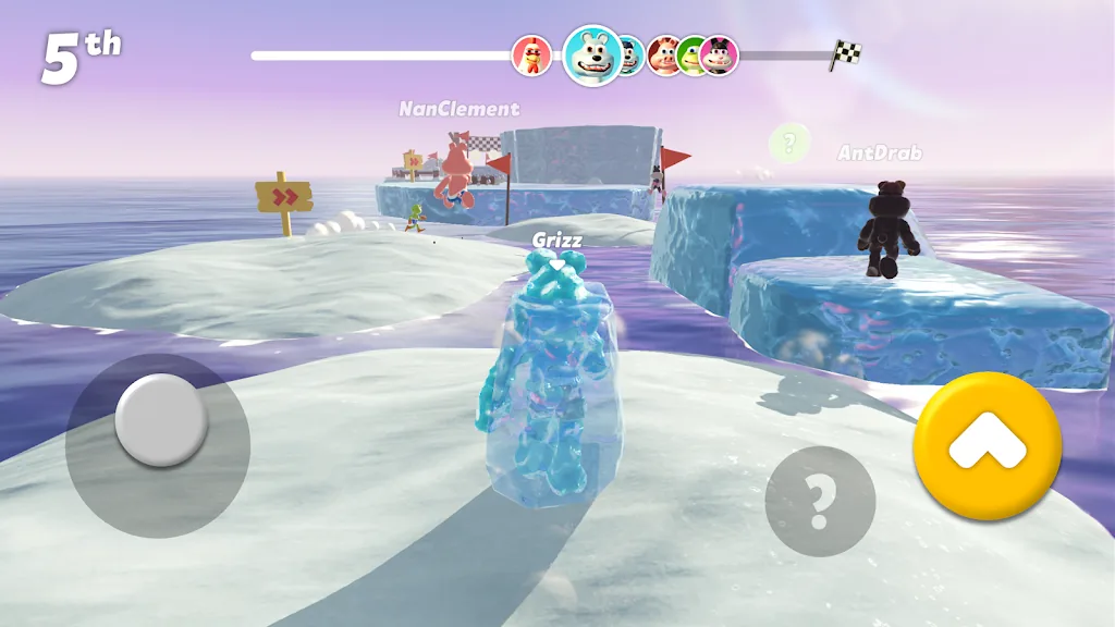 Super Bear Adventure multiplayer beta gameplay with bears racing on ice