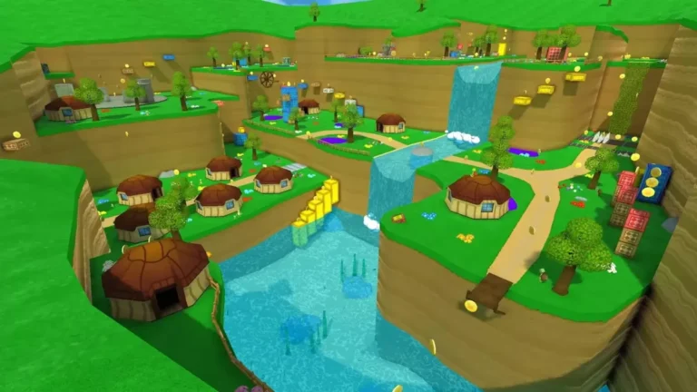 Turtletown village overview in Super Bear Adventure